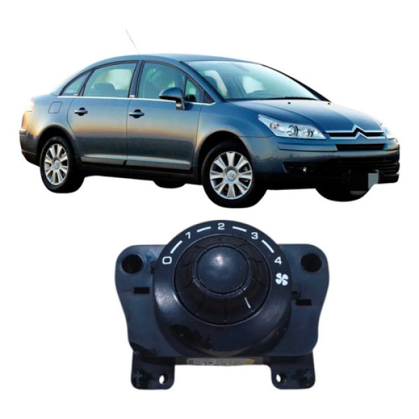 Botão Ar Condicionado Traseiro Citroën C4 Pallas 2007 2012 Preto