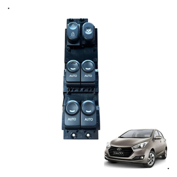 Botão Vidro Dianteiro Esquerdo Hyundai Hb20/s/x 2013 2019