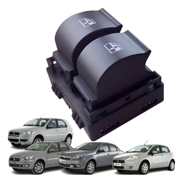 Botão Vidro Elétrico Palio Idea Punto/linea Siena/grand