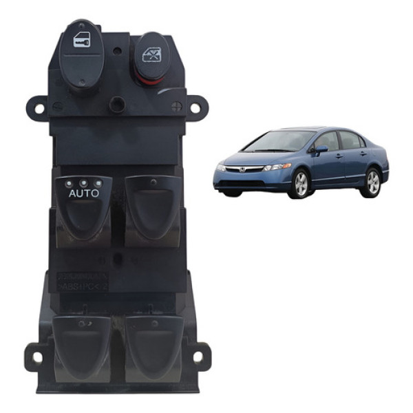 Botão Vidro Dianteiro Esquerdo Honda New Civic 2007 2011