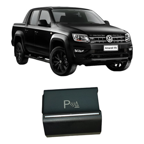 Botão Comando Sensor Estacionamento Vw Amarok 2018 2024 Preto