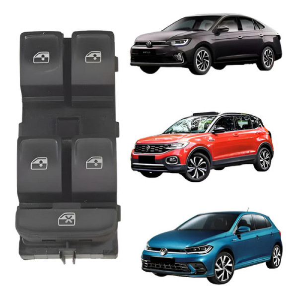 Comando Vidros Motorista Vw Polo Virtus T-cross 2018 2025