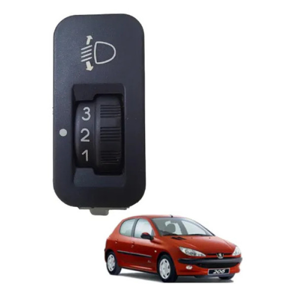 Botão Regulagem Altura Farol Peugeot 206/207 1999 2015