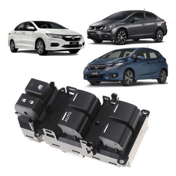 Comando Botao Vidro Elétrico Honda Fit City 2015 2016 2017 