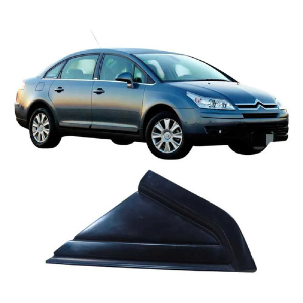 Moldura Externa Retrovisor Esquerdo Citroën C4 Pallas 07/13 Preto